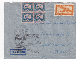 LETTRE. 27 2 50. 20° ANNIVERSAIRE 1° LIAISON AIR FRANCE. PHAN-RANG. VIETNAM. POUR ST MAUR DES FOSSES - Briefe U. Dokumente