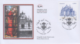 Enveloppe    FDC  1er   Jour    FRANCE    Chapelle   SAINT  LOUIS    DREUX    2021 - 2020-…