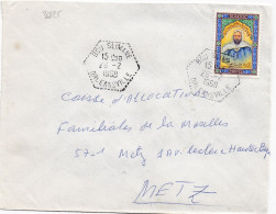 36825# ALGERIE LETTRE Obl BOU SLIMANE ORLEANSVILLE 1968 Pour METZ MOSELLE - Algerien (1962-...)