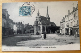 Carte Postale St-André De L'Eure (27) Place Du Marché - Otros & Sin Clasificación
