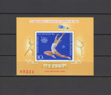 Romania 1984 Olympic Games Los Angeles, Space, Gymnastics S/s Imperf. MNH - Verano 1984: Los Angeles