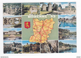 53 Le Département De La MAYENNE Multivues Plan Et Blason Ernée Lassay Craon Laval Chailland Andouillé En 1987 - Laval