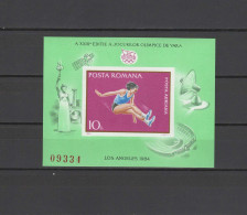 Romania 1984 Olympic Games Los Angeles, Space, Athletics S/s Imperf. MNH - Verano 1984: Los Angeles