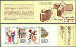 España 1986 Edifil 2825c Sellos ** Carnet Ingreso De Portugal Y España En La Comunidad Europea Mapa De Europa Comunitari - Unused Stamps