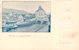 13795690 Appenzell IR Teilansicht Mit Kirche Trachten Appenzell IR - Autres & Non Classés