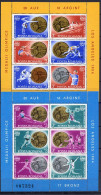 Romania 1984 Olympic Games Los Angeles, Rowing, Wrestling, Judo, Fencing, Weightlifting Etc. 2 S/s MNH - Ete 1984: Los Angeles