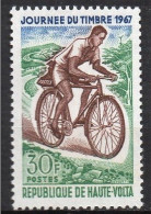 ALTO VOLTA 1967 - HAUTE VOLTA - DIA DEL SELLO - BICICLETA - YVERT 182** - Alto Volta (1958-1984)