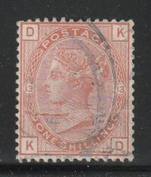 Grande Bretagne - N°66 Obl (1880-83) 1s Rouge-brun - Gebruikt