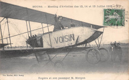 BOURG-en-BRESSE (Ain) - Meeting D'Aviation 13/15 Juillet 1912, Rugère Et Morgon Sur Avion Biplan Voisin, Voyagé (2 Scans - Autres & Non Classés