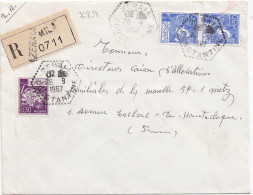 36834# ALGERIE LETTRE RECOMMANDE Obl ZERAIA CONSTANTINE 1967 MILA Pour METZ MOSELLE - Argelia (1962-...)