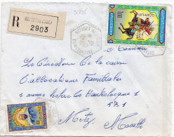 36835# ALGERIE LETTRE RECOMMANDE Obl ROUGET DE L'ISLE CONSTANTINE 1967 Pour METZ MOSELLE - Algérie (1962-...)