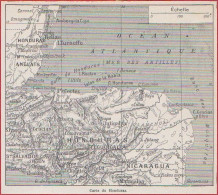 Carte Du Honduras. Larousse 1948. - Documents Historiques