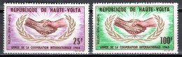 ALTO VOLTA 1965 - HAUTE VOLTA - COOPERACION INTERNACIONAL - YVERT AEREOS 23/24** - Alto Volta (1958-1984)