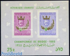 Lebanon 1965 Bridge Championship S/s, Mint NH, Sport - Playing Cards - Sport (other And Mixed) - Líbano