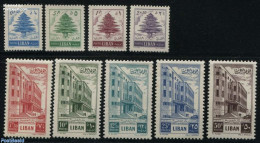 Lebanon 1953 Definitives 9v, Mint NH, Nature - Trees & Forests - Rotary, Club Leones