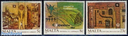 Malta 1987 Mixed Issue 3v, Mint NH, History - Science - Europa Hang-on Issues - Esperanto And Languages - Europese Gedachte