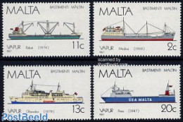 Malta 1987 Ships 4v, Mint NH, Transport - Ships And Boats - Ships