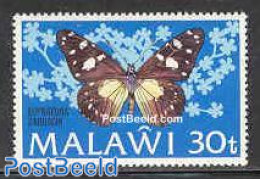 Malawi 1973 ERROR 30T Euphaedra Zaddachi 1v, Mint NH, Nature - Various - Butterflies - Errors, Misprints, Plate Flaws - Oddities On Stamps