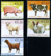 Cyprus 2010 Domestic Animals 5v, Mint NH, Nature - Animals (others & Mixed) - Cattle - Rabbits / Hares - Ungebraucht