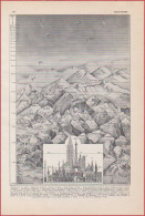 Hauteurs Comparées Des Montagnes Et De Certains Monuments. Ascensions Célestes. Larousse 1948. - Historical Documents