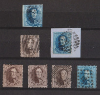 N 14 X3 + 15 VOIRE PERFORATION N° 14 AMB.OUEST N° 15 AMB. NORD ET N° 7 BDF. 7 TIMBRES - 1863-1864 Medaillons (13/16)