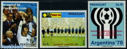 Paraguay 1974 World Cup Football Winners 3v, Mint NH, Sport - Football - Paraguay