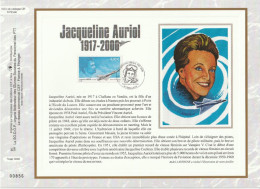 (Faciale = 4 €) " JACQUELINE AURIOL " Sur Feuillet CEF 1er Jour Sur Soie N°té De 2003. N° YT PA 66 Parfait état. FDC - Flugzeuge