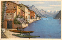 13794994 Gandria Lago Di Lugano Motivo Del Pittore Serafino Giambonini Gandria L - Autres & Non Classés