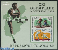 Togo 1976 Olympic Games S/s Imperforated, Mint NH, Sport - Transport - Fencing - Olympic Games - Motorcycles - Esgrima