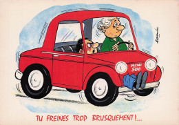 SERIE VOITURE  TU FREINES TROP BRUSQUEMENT - Humor