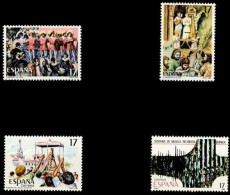 España 1986 Edifil 2840/3 Sellos ** Fiestas Populares Españolas Carnaval Cadiz, Semana De Música Religiosa De Cuenca - Unused Stamps