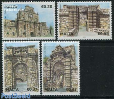 Malta 2012 City Gates 4v, Mint NH, Art - Architecture - Castles & Fortifications - Kastelen