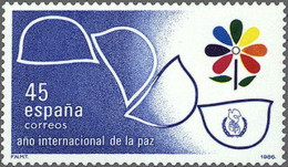 España 1986 Edifil 2844 Sello ** Año Internacional De La Paz Alegoría Casco Convirtiendose En Maceta Y Emblema - Ongebruikt