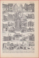 Habitation. Habitations à Divers époques Et Lieux. Larousse 1948. - Historical Documents