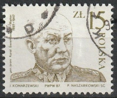 Général Swierczewski, Général Polonais. Timbre Oblitéré 1987 N° 2898 - Used Stamps