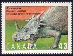 Canada Styracosaurus Dinosaur MNH ** Neuf SC (C14-96b) - Préhistoriques