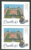 Canada CPR Empress Hotel Victoria BC Breakfast Café Coffee Paire MNH ** Neuf SC (C14-67pra) - Nuovi