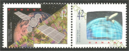 Canada Satellite ANIK E2 Navette Spatiale Shuttle Hologramme Se-tenant MNH ** Neuf SC (C14-42aa) - Ongebruikt