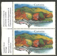 Canada Saumon Salmon Margaree River Paire Label MNH ** Neuf SC (C14-08pr-lbl) - Ongebruikt