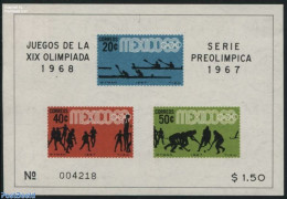 Mexico 1967 Olympics, Kayak, Basketball, Hockey S/s, Mint NH, Sport - Basketball - Hockey - Kayaks & Rowing - Olympic .. - Pallacanestro