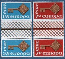 Eire 1968 Cept 2 Values Gutter Pairs, Ireland - 1968