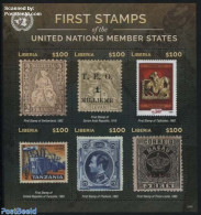 Liberia 2015 First Stamp, S-T 6v M/s, Mint NH, History - Science - Various - Kings & Queens (Royalty) - Energy - Stamp.. - Case Reali