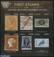 Liberia 2015 First Stamps, M 6v M/s, Mint NH, History - Various - Kings & Queens (Royalty) - Stamps On Stamps - Maps - Koniklijke Families