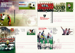 BF0783 / POLEN / POLAND / POLSKA  -  4 Postkarten Fussball / Football - Beroemde Teams