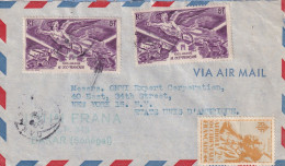 LETTRE. SENEGAL. 1943. AOF DAKAR. 18Fr.  POUR NEW YORK USA - Covers & Documents