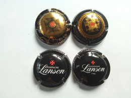 Lot De 4 Capsules Muselets Champagne Lanson Différentes  ( Bazarcollect28 ) - Lanson