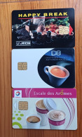 LOT 3 CARTES A PUCE DISTRIBUTEURS AUTOMATIQUES B.E ET T.B.E !!! - Gift And Loyalty Cards