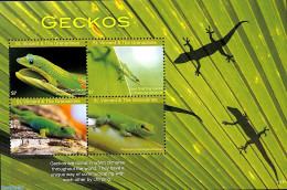 Saint Vincent 2017 Geckos 4v M/s, Mint NH, Nature - Reptiles - St.Vincent (1979-...)