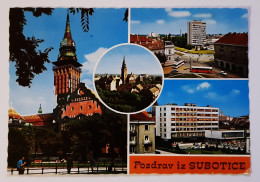 SUBOTICA-Ex Yugoslavia-Vintage Panorama Postcard-Serbia-Srbija-Pozdrav Iz Subotica-used With Stamp-1977 - Joegoslavië