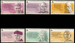 España 1986 Edifil 2860/5 Sellos ** V Centenario Del Descubrimiento De America Aristoteles, Seneca, San Isidoro, Pedro - Unused Stamps